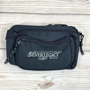 Silver Legacy Reno Casino Resort Fanny Pack Black w/Silver Embroidered Logo NEW